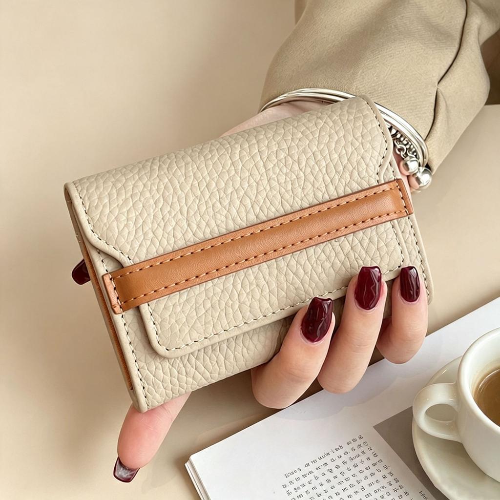Wallet, Japanese and Korean Organ Bag, Short Multi-card Position, Women's Multi-function Change Bag, Card Bag.