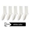 5Pairs Men's Combed Cotton Socks Boneless Suture New Casual Breathable Black White Business Male Long Sock High Quality EU38-45