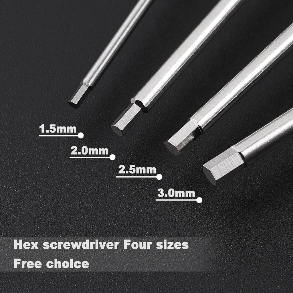 Titanium Nitride Hex Wrench Precision Screwdriver Set for Set Driver, Drones, 4-Piece (1.5mm, 2.0mm, 2.5mm, 3.0mm)