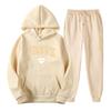 Winter New Men's Casual Sports Loose Personalized Print Youth Fashion Trend Personal Wear Hoodie Set