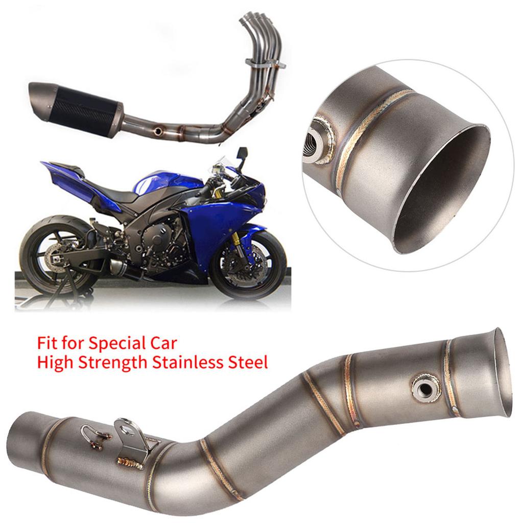 Motorcycle Exhaust Vent Middle Link Pipe Modified Side Exhaust for    R1 2009--2014