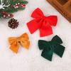 2/3PC Christmas Velvet Bows Xmas Pendants DIY Window Decora for Party Christmas Tree Topper Ornament for Wedding Outdoor Decor