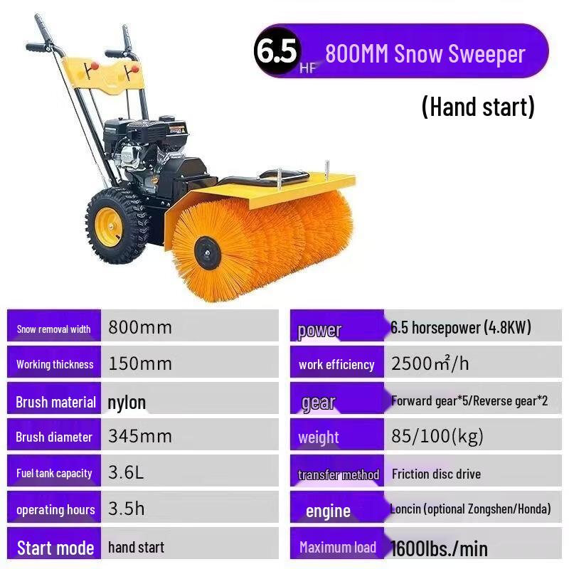 Hand-Push 3-in-1 Snow Sweeper