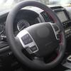 Black Artificial Leather No-slip Car Steering Wheel Cover for Toyota Land Cruiser HiAce 2007-2019 Tundra Sequoia 2007-2013