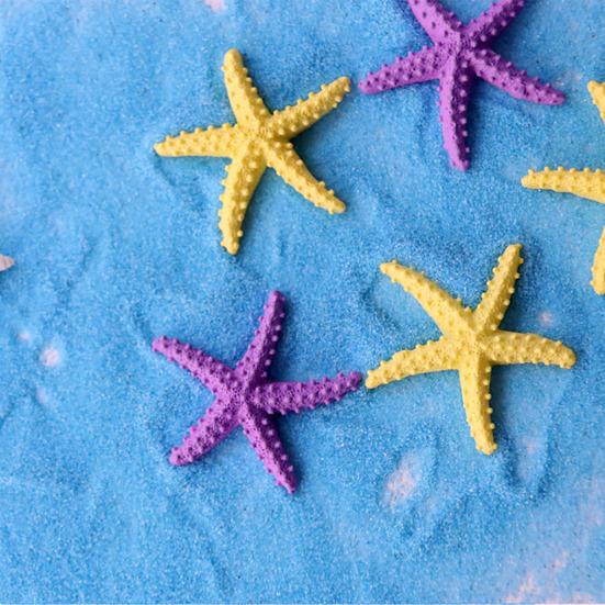 2 Pcs Mini Resin Starfish Ocean Decor Tiny Summer Starfish Figurine for Miniature DIY Crafts Fairy Garden Ornament Beach Party Home Decoration