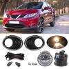 Faróis de Nevoeiro LED para Nissan QASHQAI J11 ROGUE 2015 2016 2017 Luz de Para-choques Frontal do Carro Grelha Moldura Cromada da Cobertura do Farol de Nevoeiro