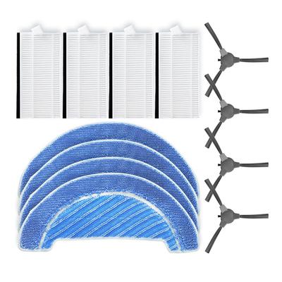 A65T-Für Cecotec Conga Flash Connected Titanium Ersatz-Zubehör Seitenbürste Hepa-Filter Mopp-Tuch Lappen