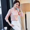 Treaman Elegant Satin Long-Sleeve Blouse KY673