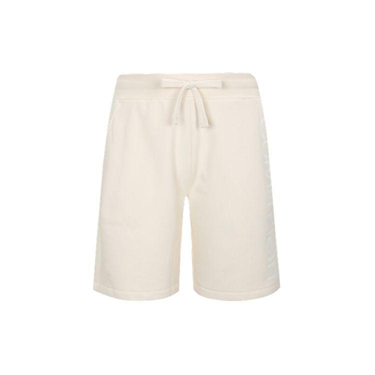 

Calvin Klein Однотонные повседневные шорты с логотипом-надписью, дышащие, на кулиске, мужские шорты, цвет слоновой кости 40HM877-100 XS