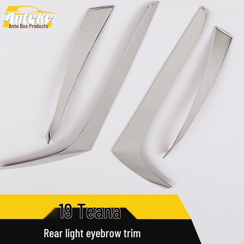19 Tiana Rear Light Eyebrow Trim: Anti-Scratch Bright Strip for Trunk Tailgate Bumper.