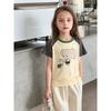 27Home Girls' Short-Sleeved T-Shirt Baby Summer 2026 Model Korean Style Cartoon Printed Children's Clothing Round Neck Clothes Pure Cotton