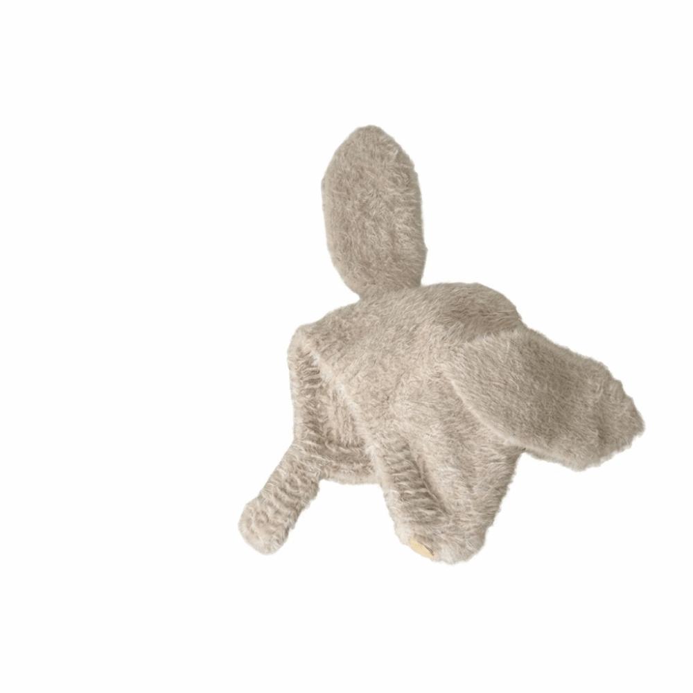 Solid Color Baby Pullover Cap Cartoon Kids Woolen Hat Personality Rabbit Ear Knitted Hat  Warmer