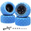 4Pcs 12mm Hex RC Wheel Tires Set Swamp Claw Mud Terrain Tires RC Wheels and Tires for 1/14 1/16 RC Car Crawler Truck Accessories