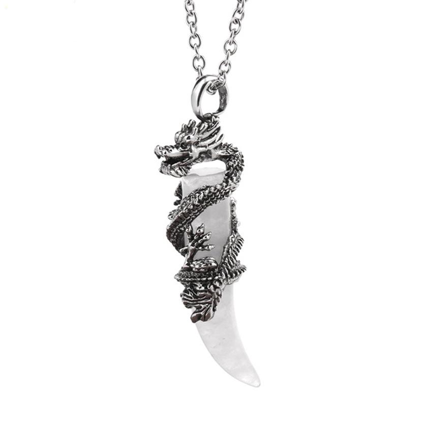 Natural Amethyst Dragon Stone Pendant Crystal Necklace, Suitable For Both Men And Women And Everyday Wear.