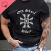 Jesus Cotton T-Shirt New Schwarzes T Shirt Old School Biker Iron Cross Skull Kreuz Dk109 Tops Ride To Live Motorcycle Tee Shirt