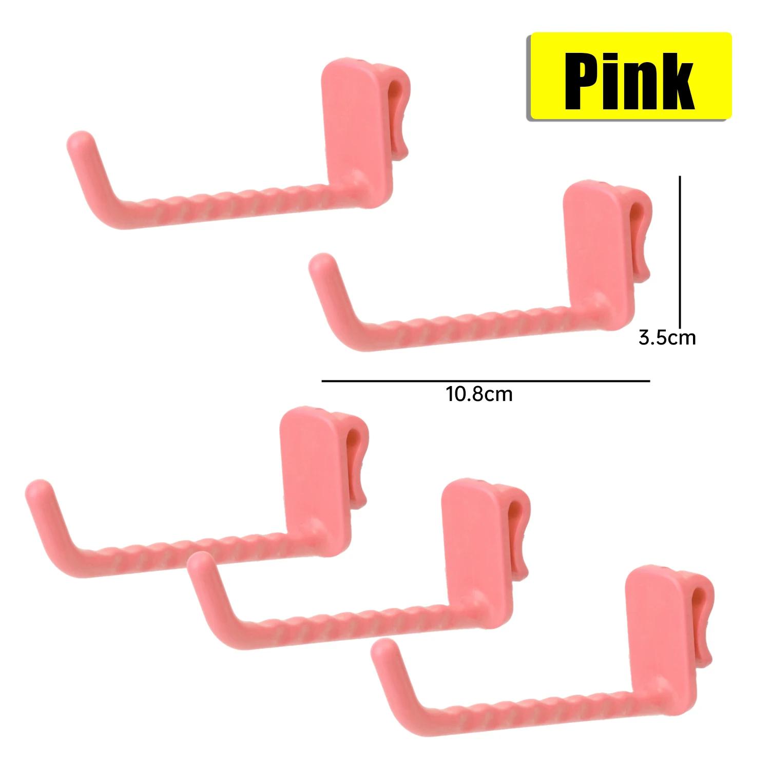 

5-50pcs Reusable Mesh Panel Hangers Metal Wear-resistant Storage Hook Removable Universal Net Panel Hooks Store Storage Display 5pcs розовый