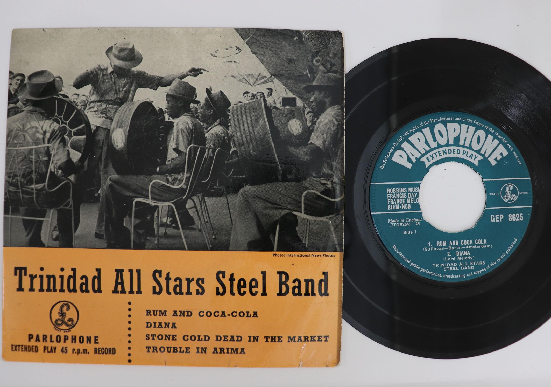 

7inch Record TRINIDAD ALL STARS STEEL BAND Trinidad All Stars Steel Band GEP8625 PARLOPHONE 1957 UK Reggae Ska Dub Used