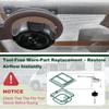 Manual Roof Vent Control Assembly for V2119 V2092 V2094 V2128 Jensen JRP1000RC Motorhome Lift Vents, 14 x 14 Inch Replacement Hardware for Trailer