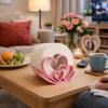 Heart-shaped Toilet Roll Holder No-slip Base 3D Printed Toilet Paper Rack Stable Rust-proof Paper Towel Container