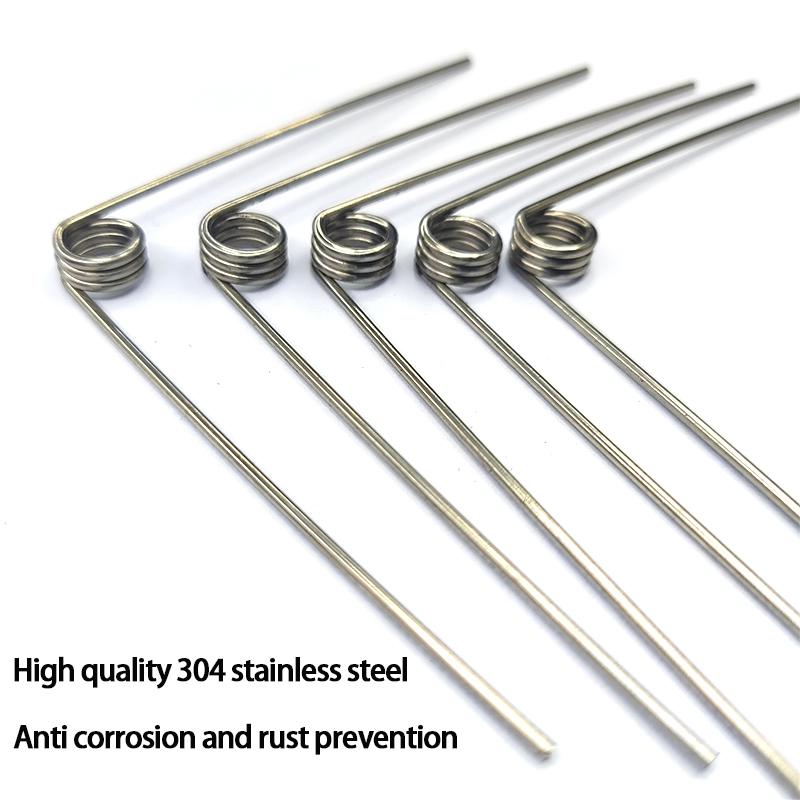 304SUS Wire diameter 1.4mm Left Torsion Spring Return And Reset V-shaped Spring Left Rotation Spring laps1/2/3/4/5lap 5PCS