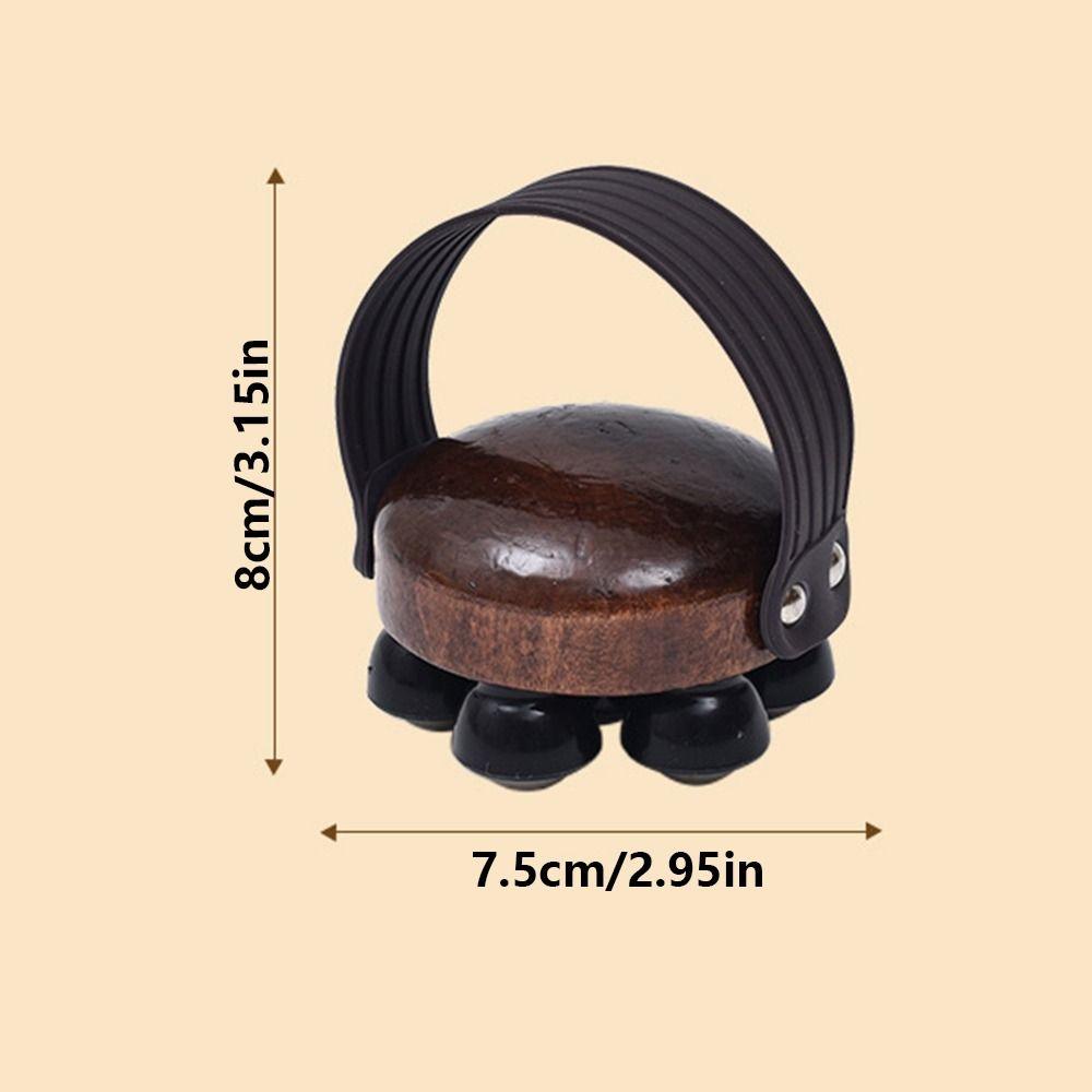 Ergonomic Handle Handheld Massage Tool Wooden Material Manual Body Roller Home Use