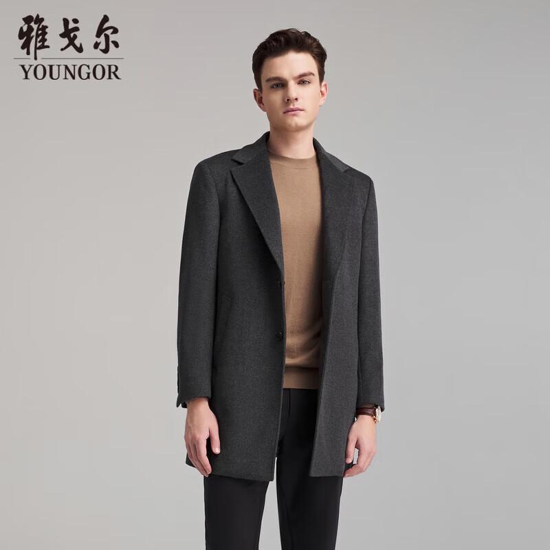 

YOUNGOR Men s Wool Cashmere Down-Lined Overcoat 170/92A