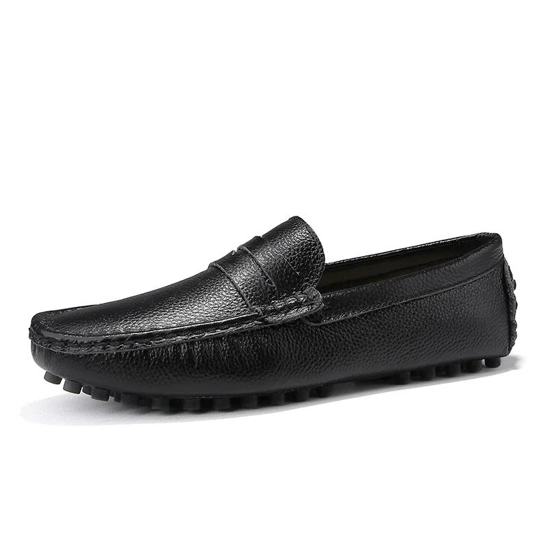 Fashion High Quality Split Leather Men Shoes Soft Moccasins Loafers Fashion Comfortable Men Flats Comfy Driving Shoes Big Size 48 49 50