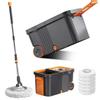 Automatic Spin Mop Bucket Set with 6 Extra Refills Heads Extended Handle Microfiber Floor Cleaner Household Home Cleaning Tools