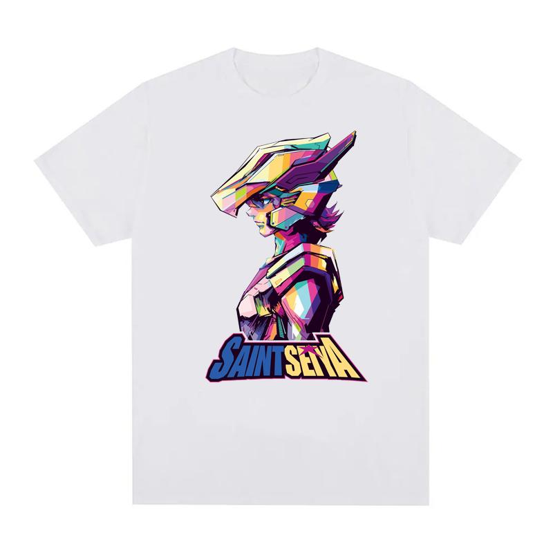 Saint Seiya Graphic Print T Shirts Men Women EU Size 100% Cotton Unisex Tops CottonStreetwear Harajuku