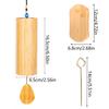 Bamboo Wind Chimes for Outside, Deep Tone Outdoor Garden Wood Bells, Hand-Cranked Classic Sound Bath Instruments (With Stand)