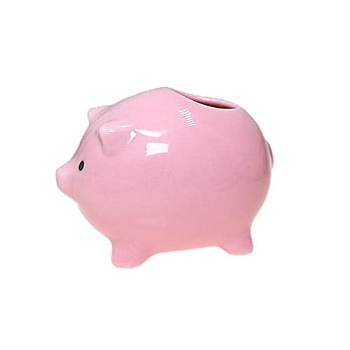 Made in Japan Ceramic Pink Pig Toothpick Holder, Pig Seal, Lip Balm Holder. ACS WEB SHOP
