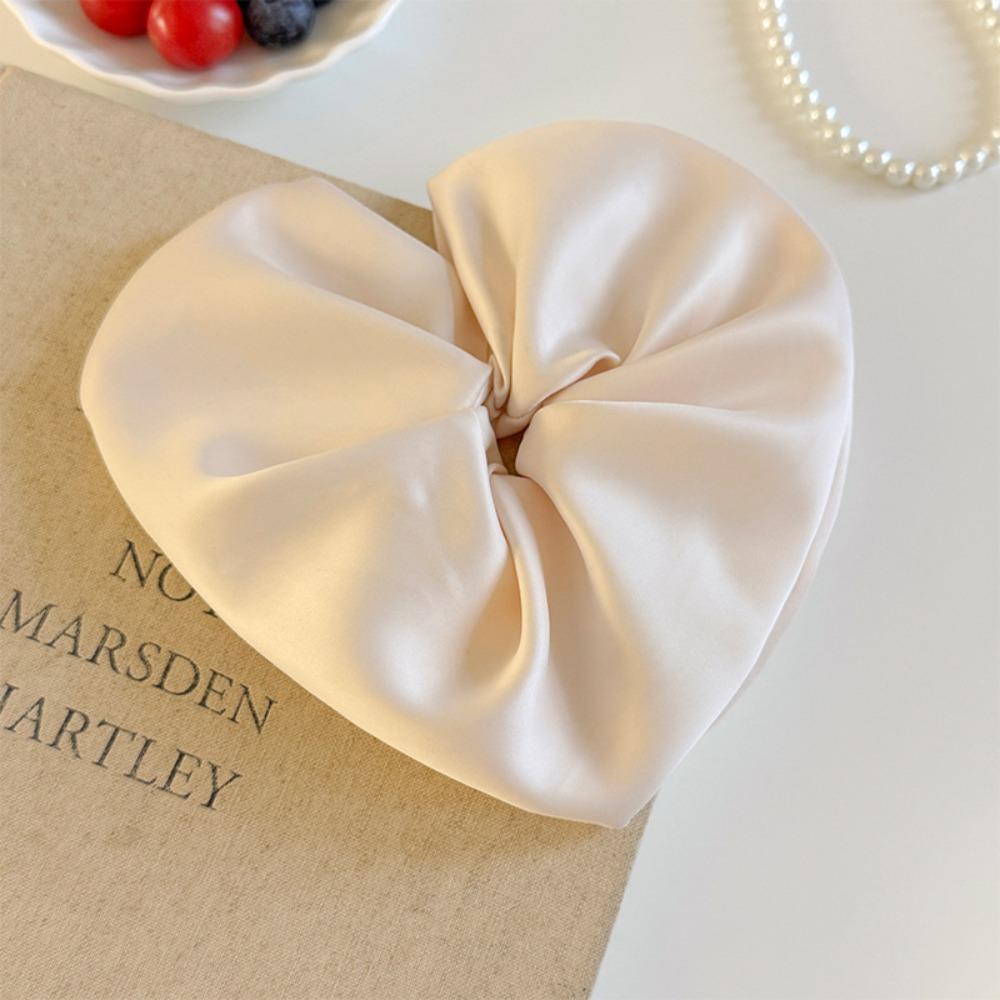 Love Large Satin Hair Scrunchies Heart Shape Ponytail Elastic Rubber Band  Ladies