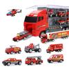 12-Piece Engineering Transport Vehicle Set with Opening Doors and Inertia Action - Children's Toy