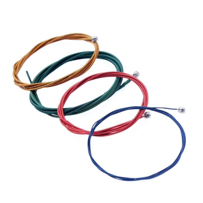 Bass Strings, 4 String Bass Strings Electric Bass Strings Quality 1.14mm-2.67mm Colorful Head Electric Bass String Sets