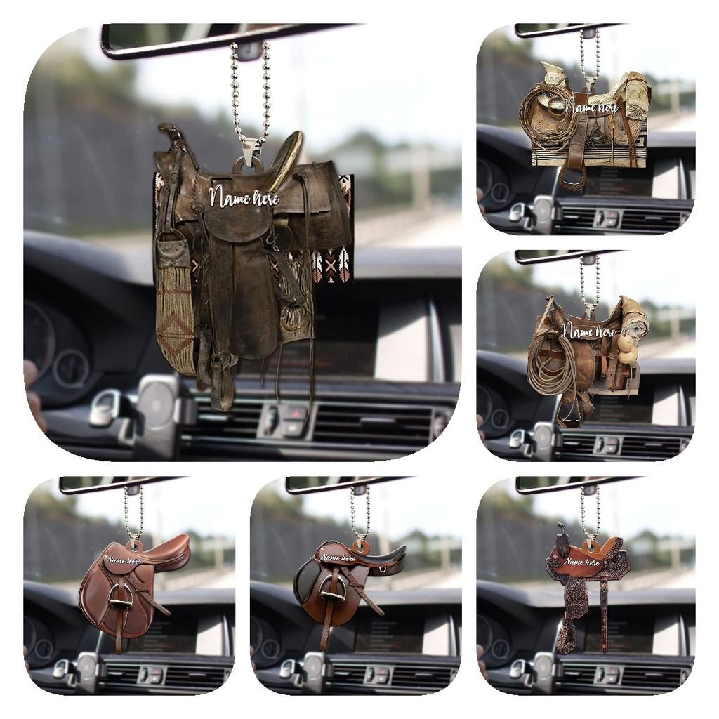 Cowboy Hoodie Saddle Boot Car Rearview Mirror Accessories Car Gift Hangings