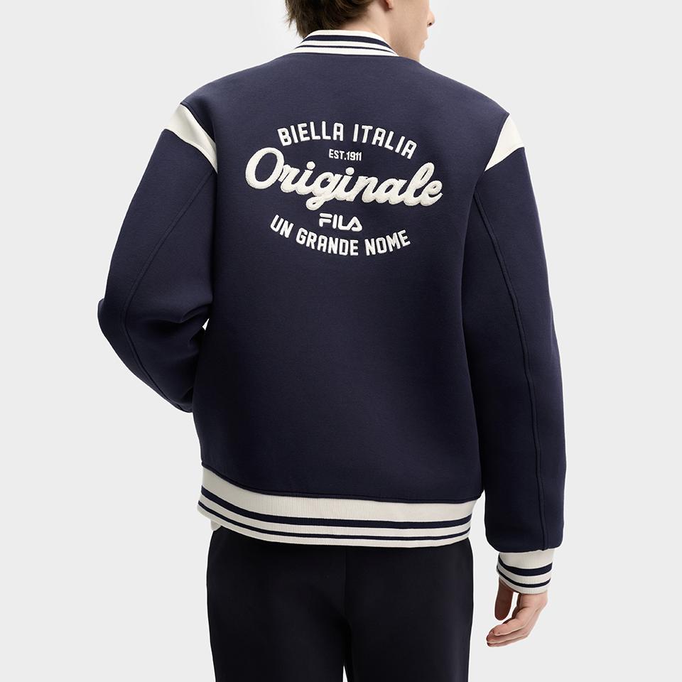 New FILA ORIGINALE Baseball Jacket Men's Mirage Blue F11M519502F-DB