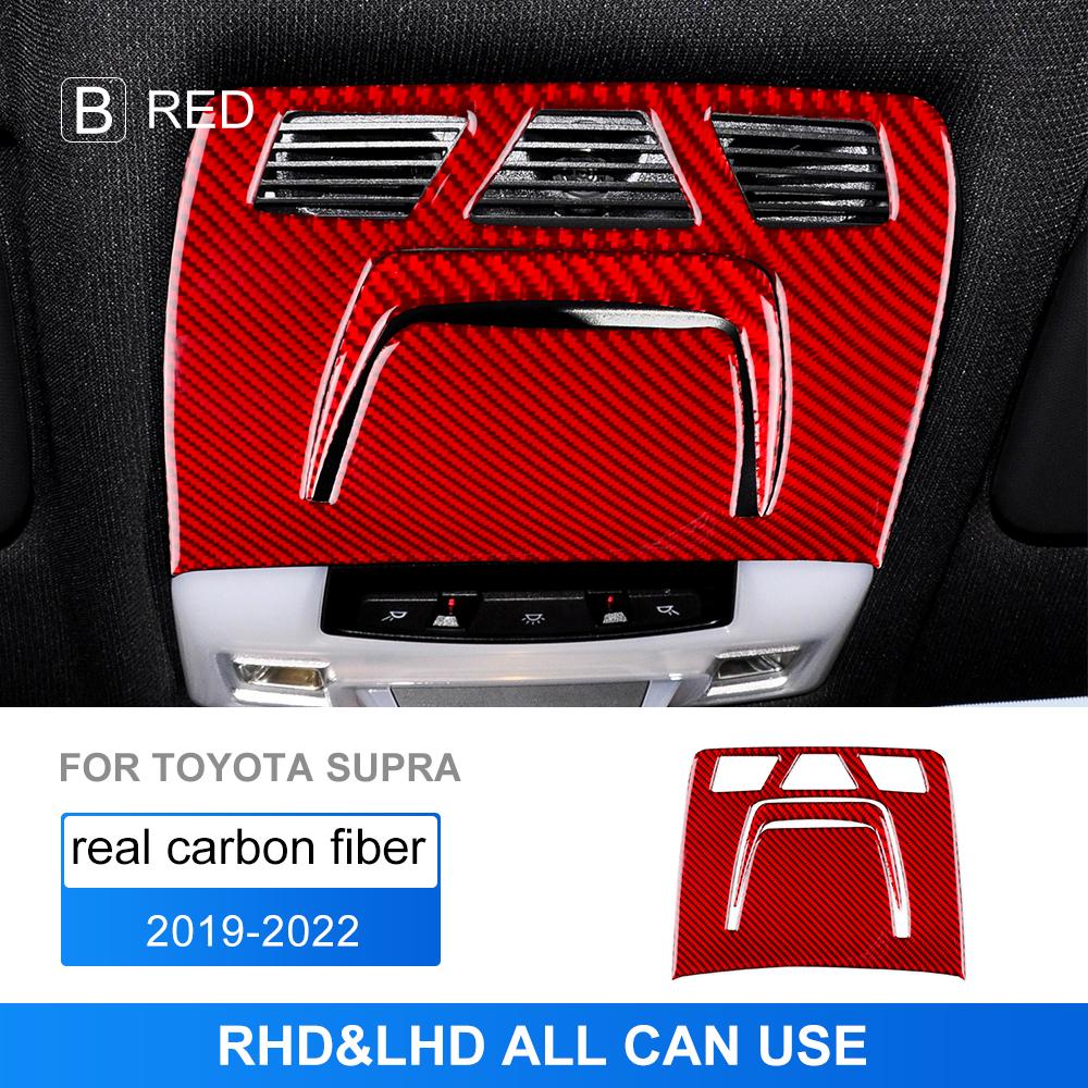 

Real Soft Carbon Fiber Sticker For Toyota Supra GR A90 A91 MK5 2019 2020 2025 2025 Car Roof Reading Light Frame Interior Trim