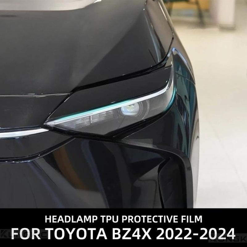 For Toyota BZ4X 2024 Car Exterior Headlight Anti-scratch TPU Protective Car Film Repair Accessories PPF Smoked Clear