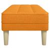 Bench with Cushion Dark Yellow 113 X 57 X 39 Cm Fabric