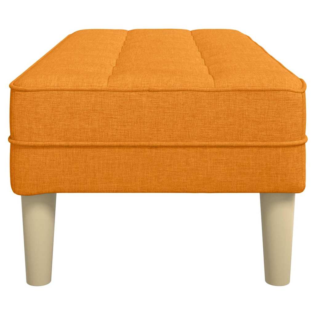 Bench with Cushion Dark Yellow 113 X 57 X 39 Cm Fabric