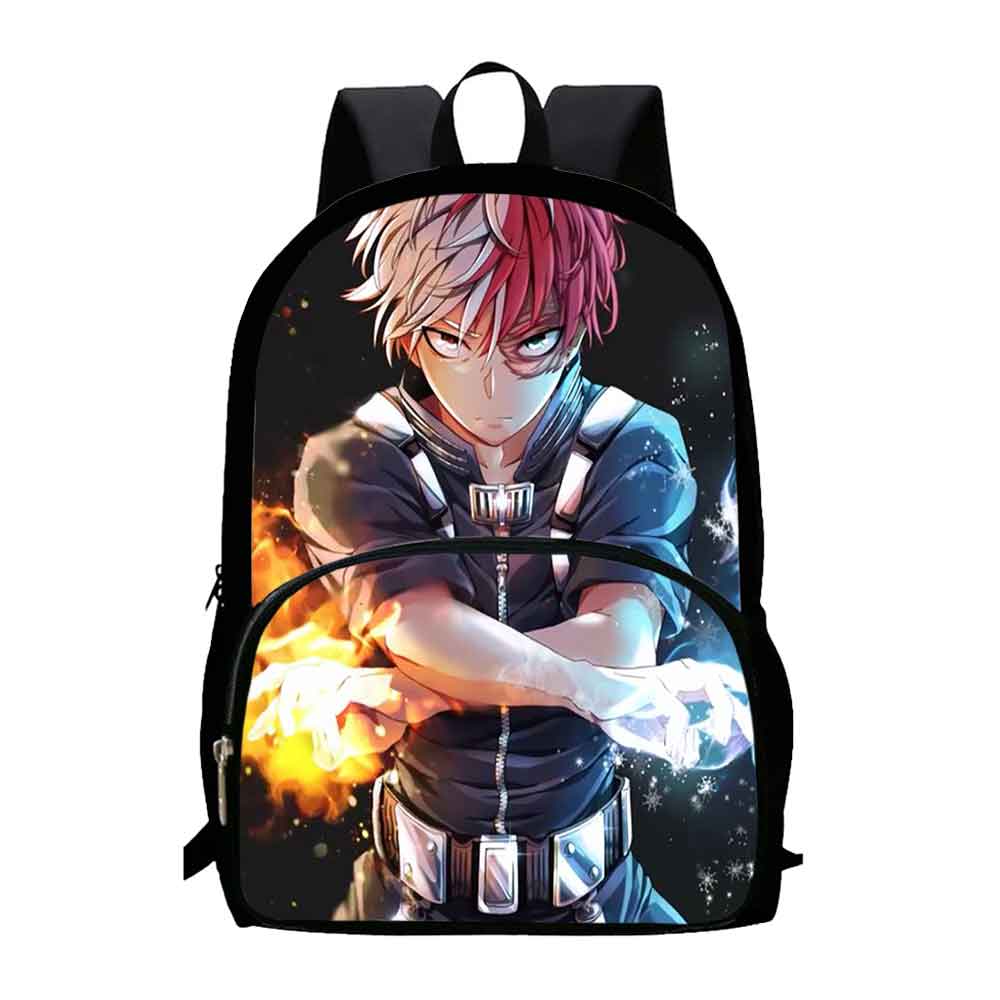 My Hero Academia Schulrucksack für die 1.–3. Klasse, Cartoon-Schultaschen für Jungen und Mädchen, mit Amine-Spiel bedruckter Schulranzen für Kinder