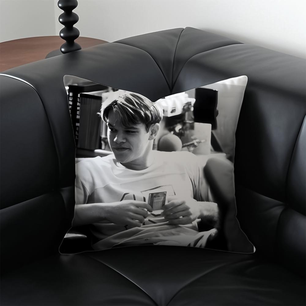 Movie Inspirational GGood Will HHunting Cushion Cover Pillow Case Antidustmite Invisible Zipper Silky Plush Cushion