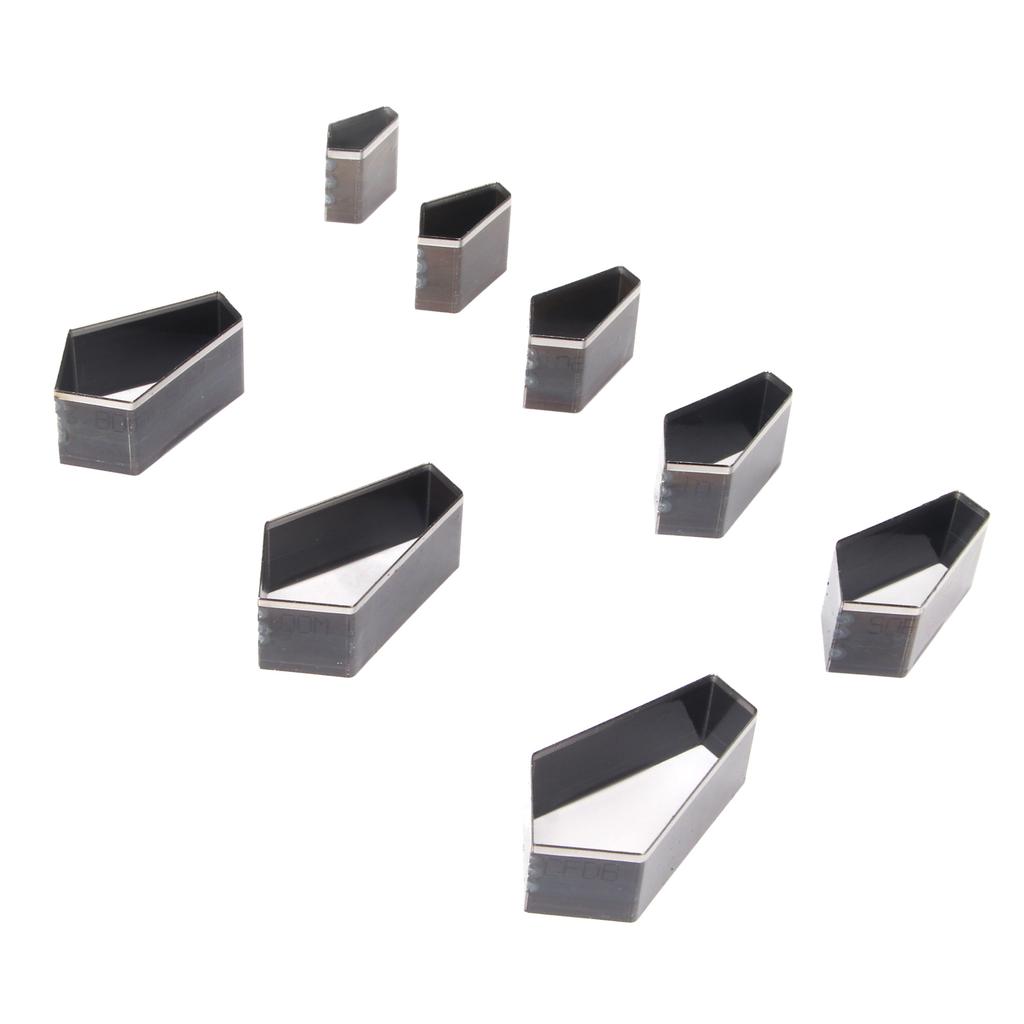 8pcs Leather Die Cutter Hollow Punching Tool Diamond Shape Cutting Mold Punching Die Set for Bag