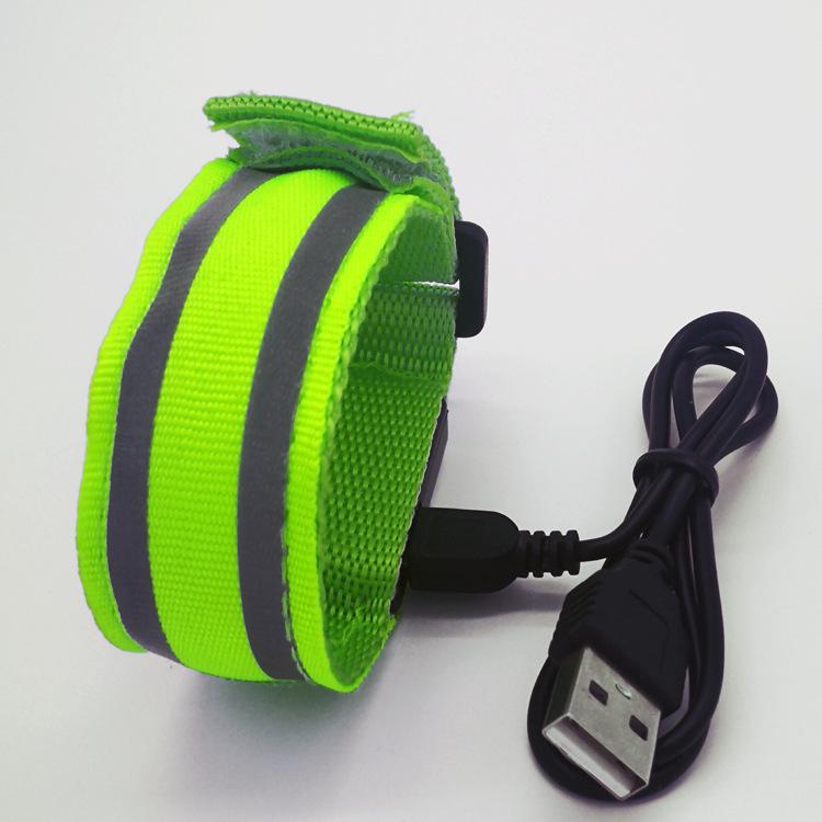 LED Reflective Flashing Wristband for Running, Cycling, Mountaineering - Custom Logo Available