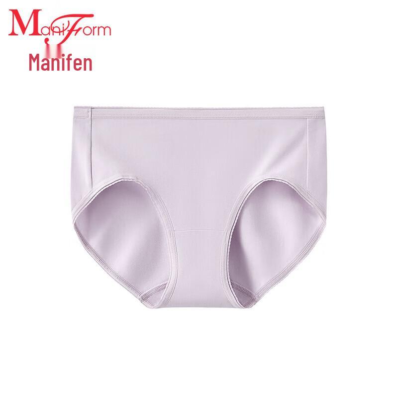 Manifen Women's Mid-Waist Seamless Cotton Briefs
