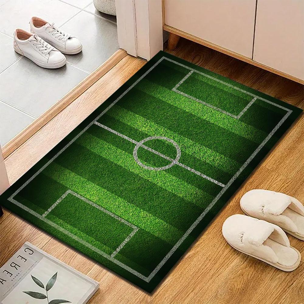 Football Field Pattern Rug Design Patterned carpet, suitable as a non slip play mat for the living room and bedroom sofa