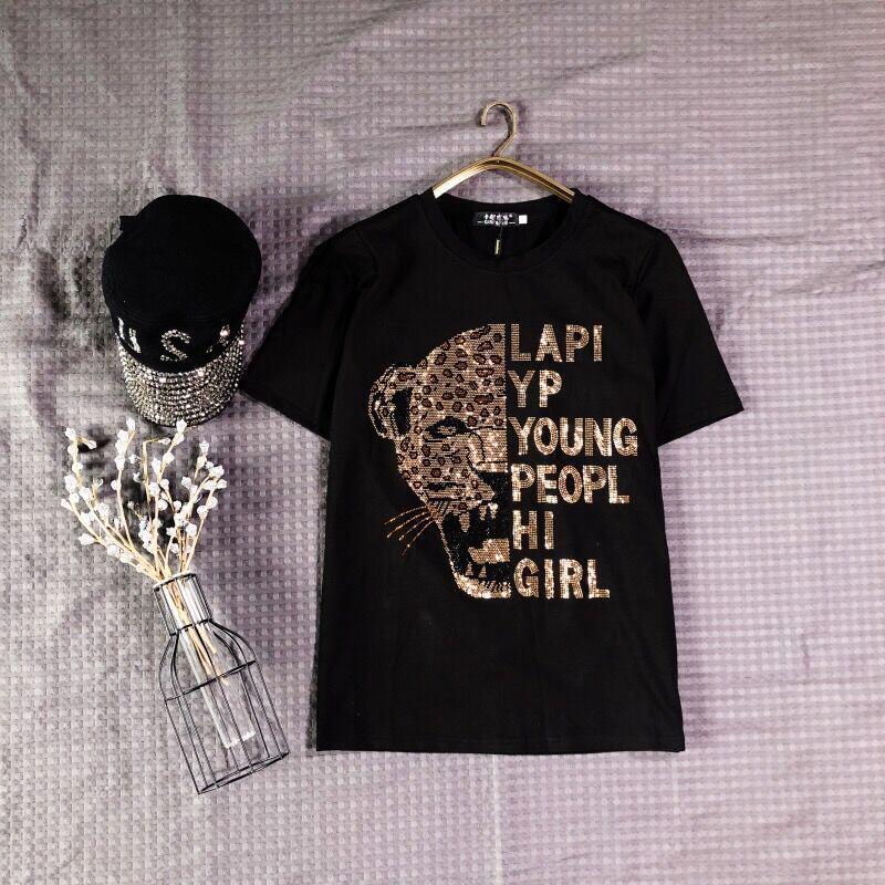 Retro Nische Übergröße Damen Sommer Zweiteiler mit kurzen Ärmeln und stilvollem Strass-Design