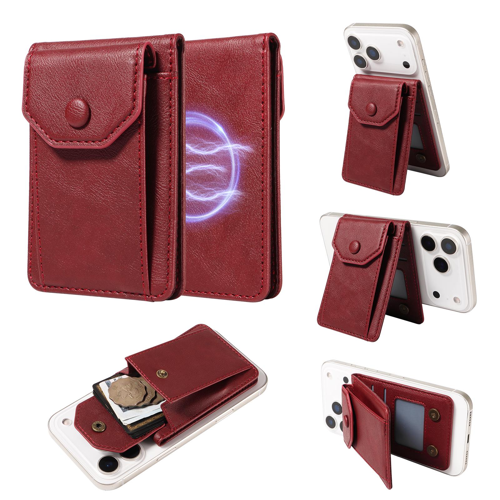 

Luxury Business Magnetic Button PU Leather Wallet Card Solt Universal Phone Bag For Men and Women Shockproof kickstand Cover кларет