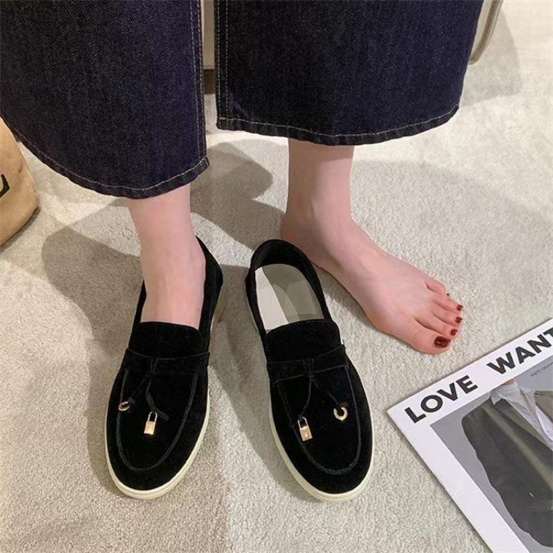 New Single Shoes Women's Large Size 43 High-end Loafu Doudou Women's Shoes Fashionable Versatile Foot Shoes