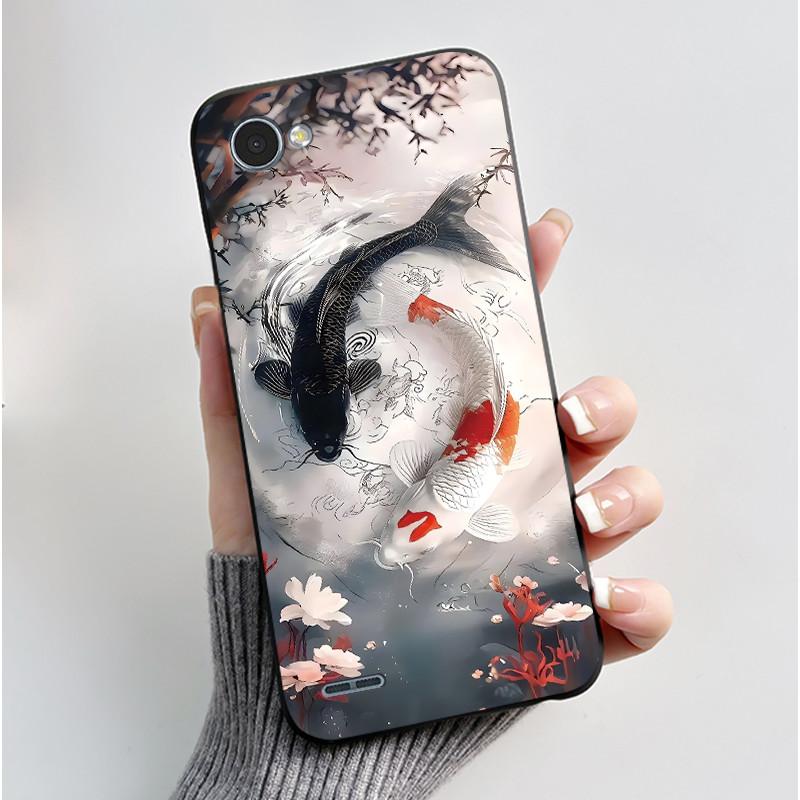 For LG Q6 Q6 Plus Q6a Case Luxury Cute Love Rabbit Funny Soft Silicone Black TPU Protective Cover LG q6 X600L X600K Phone Casing